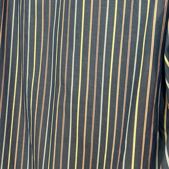 Robert Talbott Button Down Collared Shirt Blue Stripe Long Sleeve Medium - Picture 3 of 9